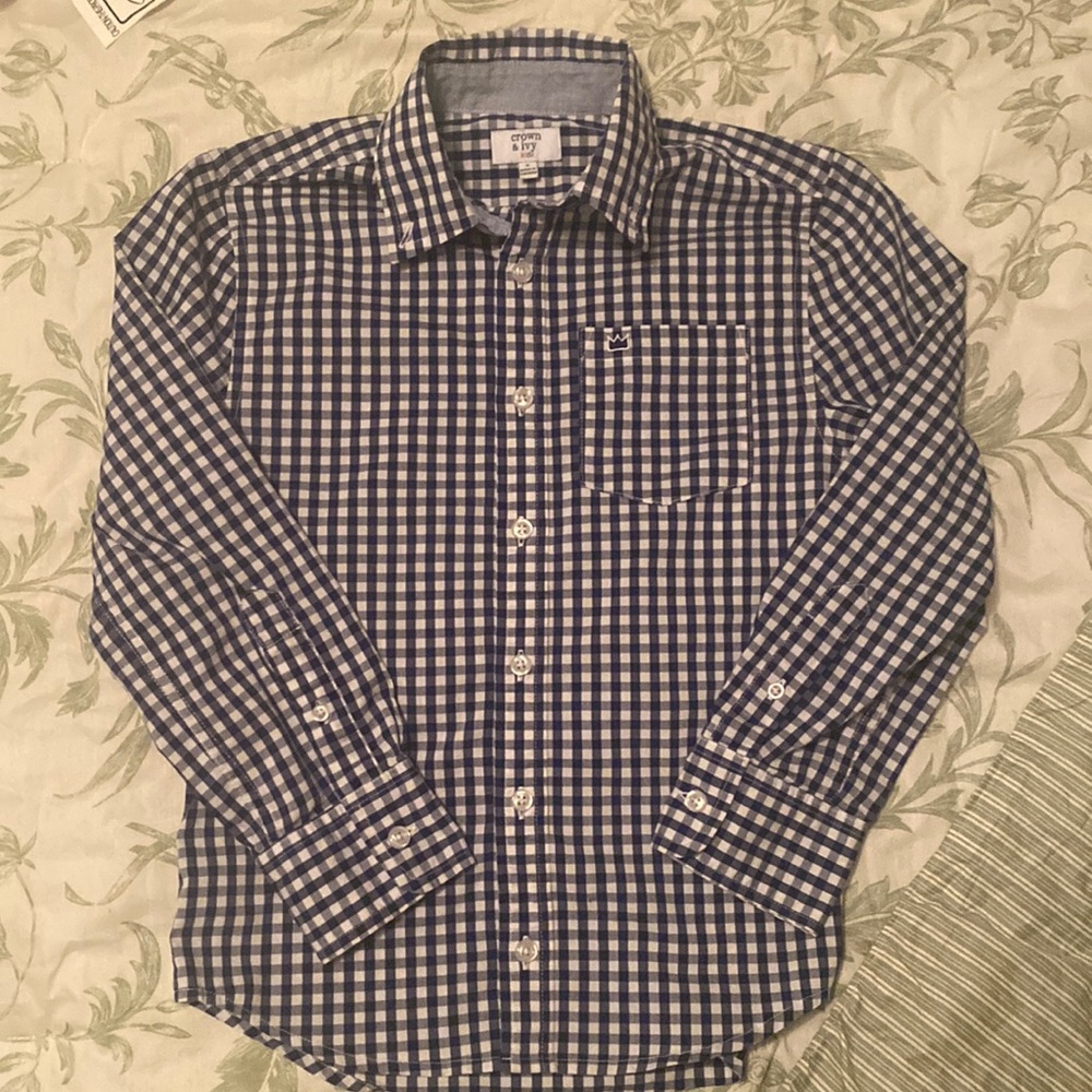 Boys Crown & Ivy collared button up. Sz S